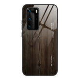 Wood Grain Glass Protective Case, For Huawei P40, For Huawei P40 Pro